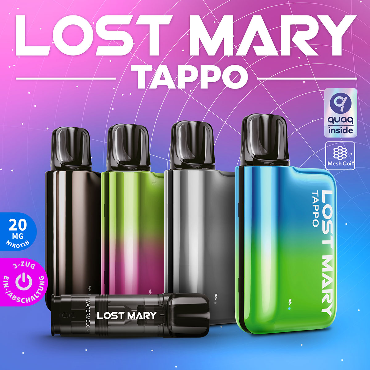 Lost MaryTappo Pods & Akku