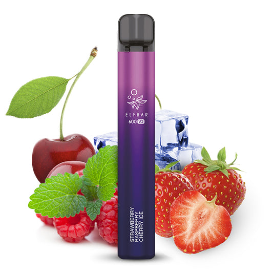 Elfbar 600 V2 - Strawberry Raspberry Cherry Ice